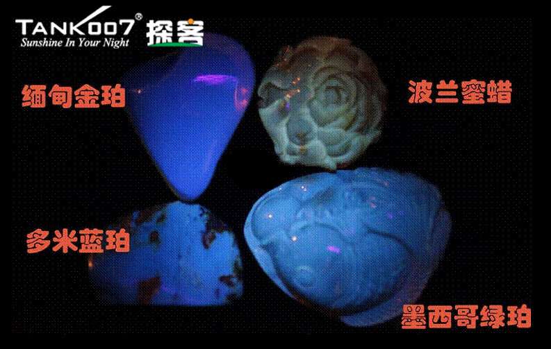 网上用紫光手电鉴定琥珀的帖子这么多，哪个是真假？